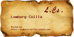 Lemberg Csilla névjegykártya