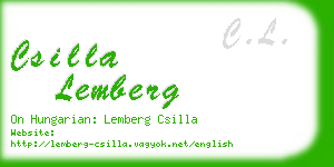 csilla lemberg business card